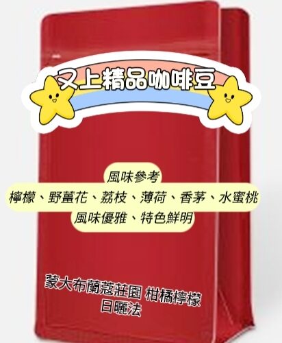 【又上精品咖啡豆】蒙大布蘭蔻莊園 柑橘檸檬 日曬法